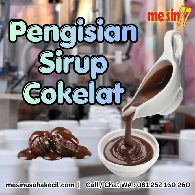pengisian sirup cokelat