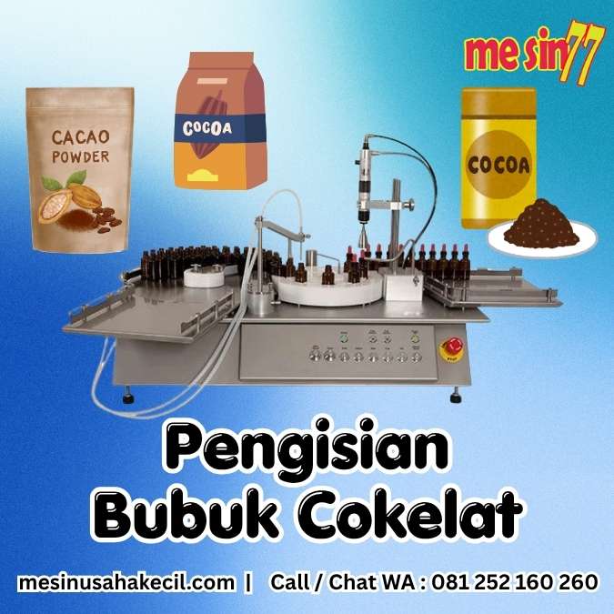pengisian bubuk cokelat
