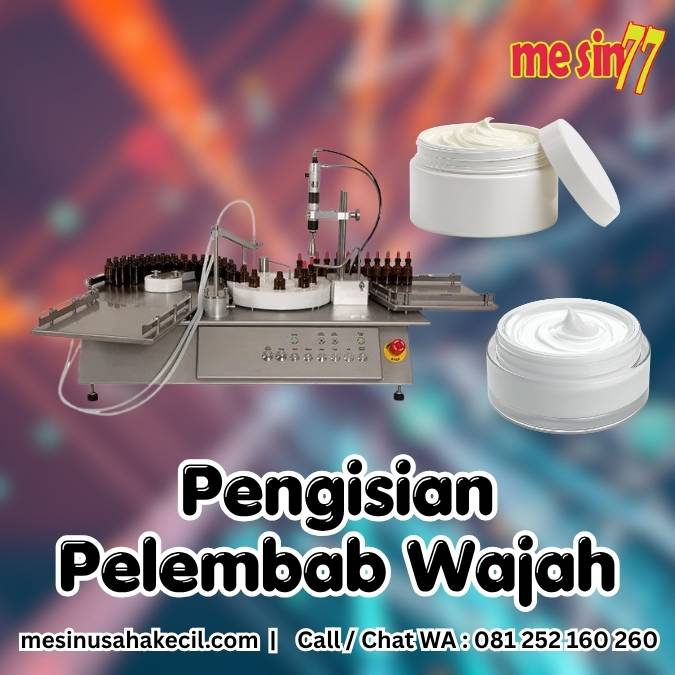 Pengisian Pelembab Wajah Lini Packaging Beauty Products